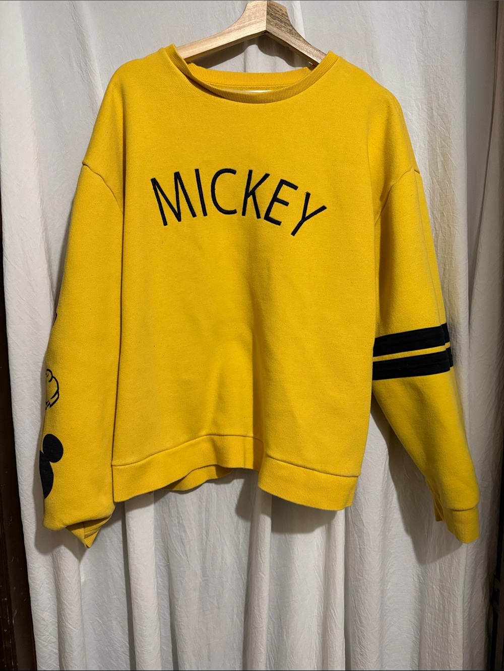 Disney Yellow Mickey Graphic Sweatshirt - unisex